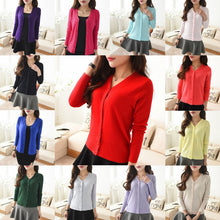 Autumn Spring Women Candy Colors Casual Knitted Sweater Cardigan Long Sleeve Cardigan Coat Jacket Outwear Tops Feminino UBY