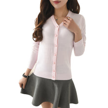 Autumn Spring Women Candy Colors Casual Knitted Sweater Cardigan Long Sleeve Cardigan Coat Jacket Outwear Tops Feminino UBY
