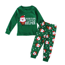2pcss Kids Christmas Gift Clothing Set Cotton Long Sleeve Children Santa Print Suit Clothes Sets 2-7Years UBY