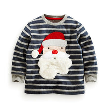 Cute Baby Boys Girl Long Sleeve Cotton Striped T shirts Children T-shirt Kids Infant Clothing Christmas Gifts UBY