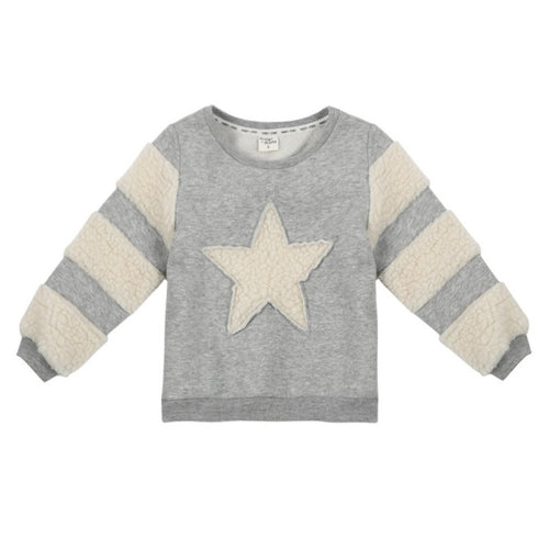 BOBORA Brand Kids Girls Boys Star Pattern Plush Pullover Cotton Personality Unisex Cute Sweater Clothes UBY
