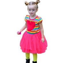 BOBORA Kids Baby Girl Toddler Rainbow Striped Tutu Dresses Girls Top Party Dress Outfit Clothes UBY