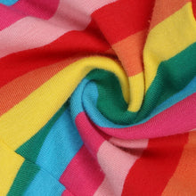 BOBORA Kids Baby Girl Toddler Rainbow Striped Tutu Dresses Girls Top Party Dress Outfit Clothes UBY