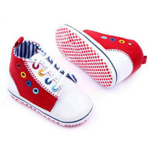 Baby Boy Girl Shoelace Crib Shoes Toddler Soft Sole Canvas Walking Sneakers 0-12M UBY