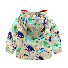 Baby Boys Jackets Children Hooded Dinosaur Printed Boys Outerwear 2-5T Kids Windbreaker Spring Autumn Clothes UBY