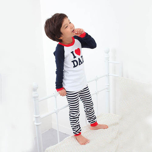 Baby Girl Boy Long Sleeve T-shirt TopsStripe Pants Sets 2Pcs Homewear Clothes UBY
