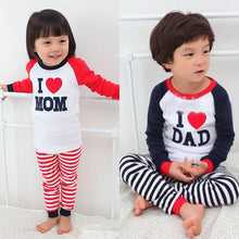 Baby Girl Boy Long Sleeve T-shirt TopsStripe Pants Sets 2Pcs Homewear Clothes UBY
