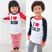 Baby Girl Boy Long Sleeve T-shirt TopsStripe Pants Sets 2Pcs Homewear Clothes UBY