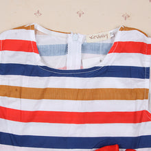 Baby Girl Dress Colorful Stripe Bow Dress Kids Sundress One Piece Vest dressHT UBY