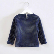 Baby Girl Lace Bowknot Neck Kid Child Fleece Tops Shirt T-Shirt Cozy Blouse 0-4Y UBY