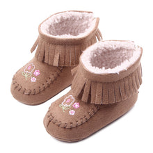 Baby Girl Snow Boots Toddler Infants Tassel Winter Fleece Shoes Zipper Prewalker 0-12M UBY