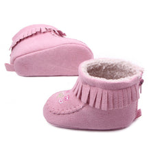 Baby Girl Snow Boots Toddler Infants Tassel Winter Fleece Shoes Zipper Prewalker 0-12M UBY