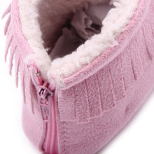 Baby Girl Snow Boots Toddler Infants Tassel Winter Fleece Shoes Zipper Prewalker 0-12M UBY