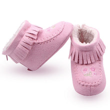 Baby Girl Snow Boots Toddler Infants Tassel Winter Fleece Shoes Zipper Prewalker 0-12M UBY