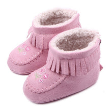 Baby Girl Snow Boots Toddler Infants Tassel Winter Fleece Shoes Zipper Prewalker 0-12M UBY