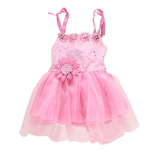 Baby Girl Tutu Dress With Peony Flower Toddler Strip Summer Dresses Sundress Vestido FM01 UBY