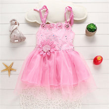 Baby Girl Tutu Dress With Peony Flower Toddler Strip Summer Dresses Sundress Vestido FM01 UBY