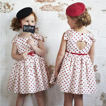 Baby Girls 2-7Y Bowknot Love Peach Heart Tutu Princess Dress Kids Backless Chiffon Dresses UBY