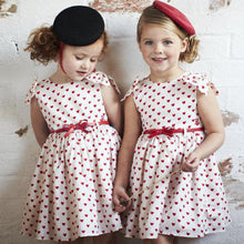 Baby Girls 2-7Y Bowknot Love Peach Heart Tutu Princess Dress Kids Backless Chiffon Dresses UBY