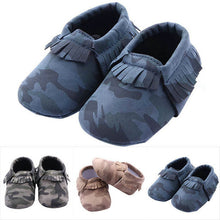 Baby Girls Boys Camouflage Crib Shoes Toddler Tassel Soft Slippers Shoes 0-12M UBY