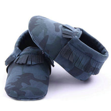 Baby Girls Boys Camouflage Crib Shoes Toddler Tassel Soft Slippers Shoes 0-12M UBY