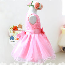 Baby Girls Chiffon Princess Dress Beads Flower Bow Wedding Formal Dresses Puff 2-7YUBY