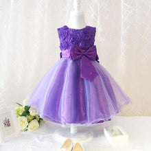 Baby Girls Chiffon Princess Dress Beads Flower Bow Wedding Formal Dresses Puff 2-7YUBY