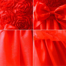 Baby Girls Chiffon Princess Dress Beads Flower Bow Wedding Formal Dresses Puff 2-7YUBY