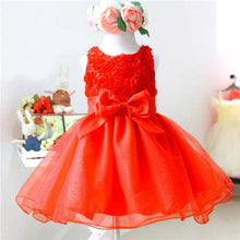 Baby Girls Chiffon Princess Dress Beads Flower Bow Wedding Formal Dresses Puff 2-7YUBY