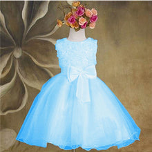 Baby Girls Chiffon Princess Dress Beads Flower Bow Wedding Formal Dresses Puff 2-7YUBY