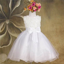 Baby Girls Chiffon Princess Dress Beads Flower Bow Wedding Formal Dresses Puff 2-7YUBY