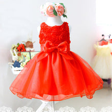 Baby Girls Chiffon Princess Dress Beads Flower Bow Wedding Formal Dresses Puff 2-7YUBY