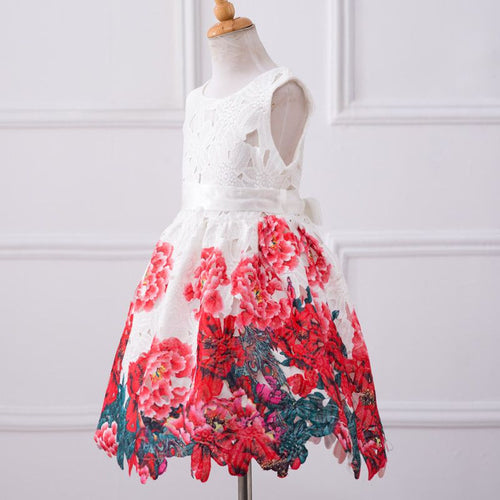 Baby Girls Dresses Kids Clothes Brand Children Dress for Girls Clothes Rose Flower Dobby Princess Dress Christmas 3-8Y PY2 UBY