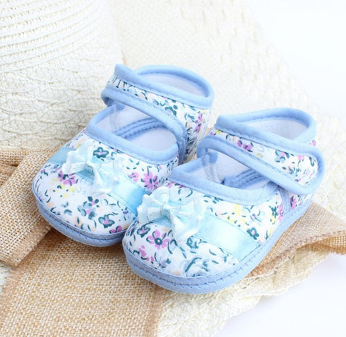 Baby Girls First Walkers Flowers Bow Toddler Shoes born Baby Shoes For 3-12 Months Soft Sole  UBY