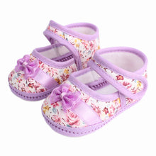 Baby Girls First Walkers Flowers Bow Toddler Shoes born Baby Shoes For 3-12 Months Soft Sole  UBY