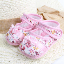Baby Girls First Walkers Flowers Bow Toddler Shoes born Baby Shoes For 3-12 Months Soft Sole  UBY