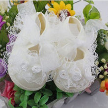 Baby Girls First Walkers Pink Flowers Lace born Baby Shoes Soft Sole 2 Colors  UBY