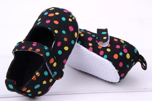 Baby Girls First Walkers Shoes Colorful Polka Dot Toddler Soft Sole Kids Children's infant Shoe 0-12 Months UBY
