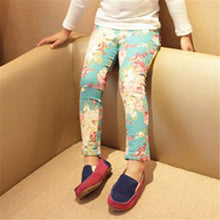 Baby Girls Pants Lovely Pattern Printed Feet Trousers Toddler Jeans Pencil Pants 2-6Y HT UBY