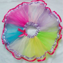 Baby Girls Polyester Rainbow Tutu Party Pettiskirt Ballet Dance Wear Skirt 2-7Y UBY