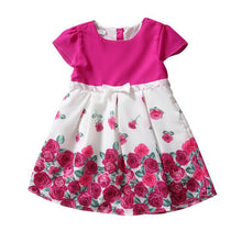 Baby Girls Rose Flower Tutu Tulle Dress Princess Party Pleated Bubble 1-6 Years UBY