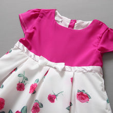 Baby Girls Rose Flower Tutu Tulle Dress Princess Party Pleated Bubble 1-6 Years UBY