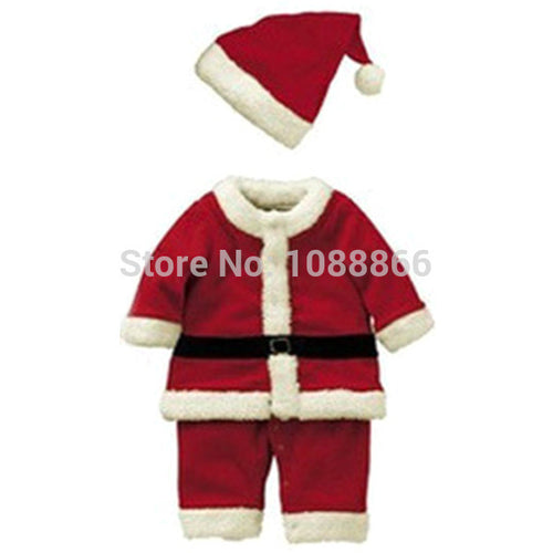 Baby Kid Boys Christmas Suits Xmas Santas Clothes JumpsuitsHat Cosplay OutfitFreeUBY