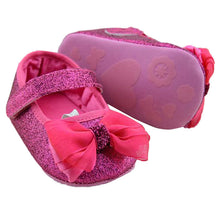Baby Kid Girl Bling Sequin Mary Jane Infant Soft Sole Ribbon Bow Prewalker Shoes 0-18 M UBY