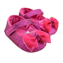 Baby Kid Girl Bling Sequin Mary Jane Infant Soft Sole Ribbon Bow Prewalker Shoes 0-18 M UBY
