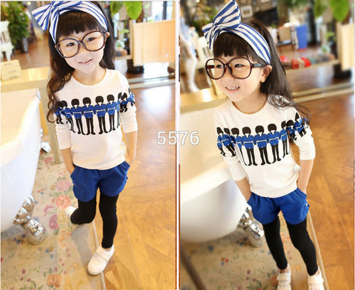 Baby Kid Girl Long Sleeve T-shirt Fashion Crewneck Shirt Cotton Casual Tops 2-7YFreeUBY