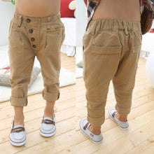 Baby Kids Boys Retro Clothes Khaki Casual Pants Straight Trousers 2-7Y Children Capris  UBY