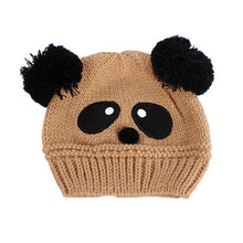 Baby Kids Cartoon Panda Ball Handmade Knitted Crochet Beanie Cap Winter Hat UBY