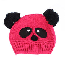 Baby Kids Cartoon Panda Ball Handmade Knitted Crochet Beanie Cap Winter Hat UBY
