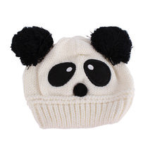 Baby Kids Cartoon Panda Ball Handmade Knitted Crochet Beanie Cap Winter Hat UBY
